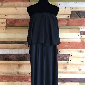 Strapless ruffle jumpsuit